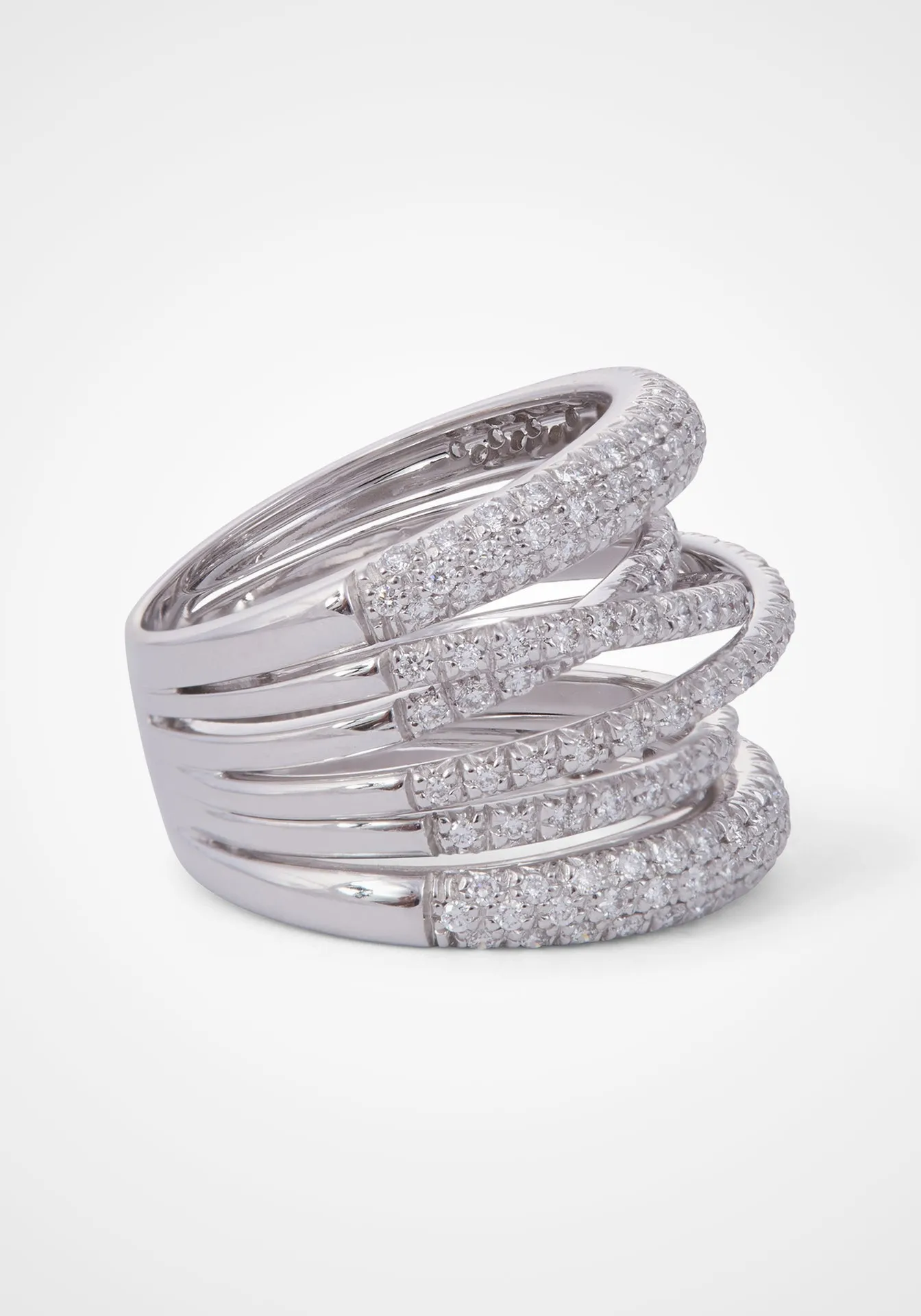 Scribble, 18K White Gold   Diamond Ring