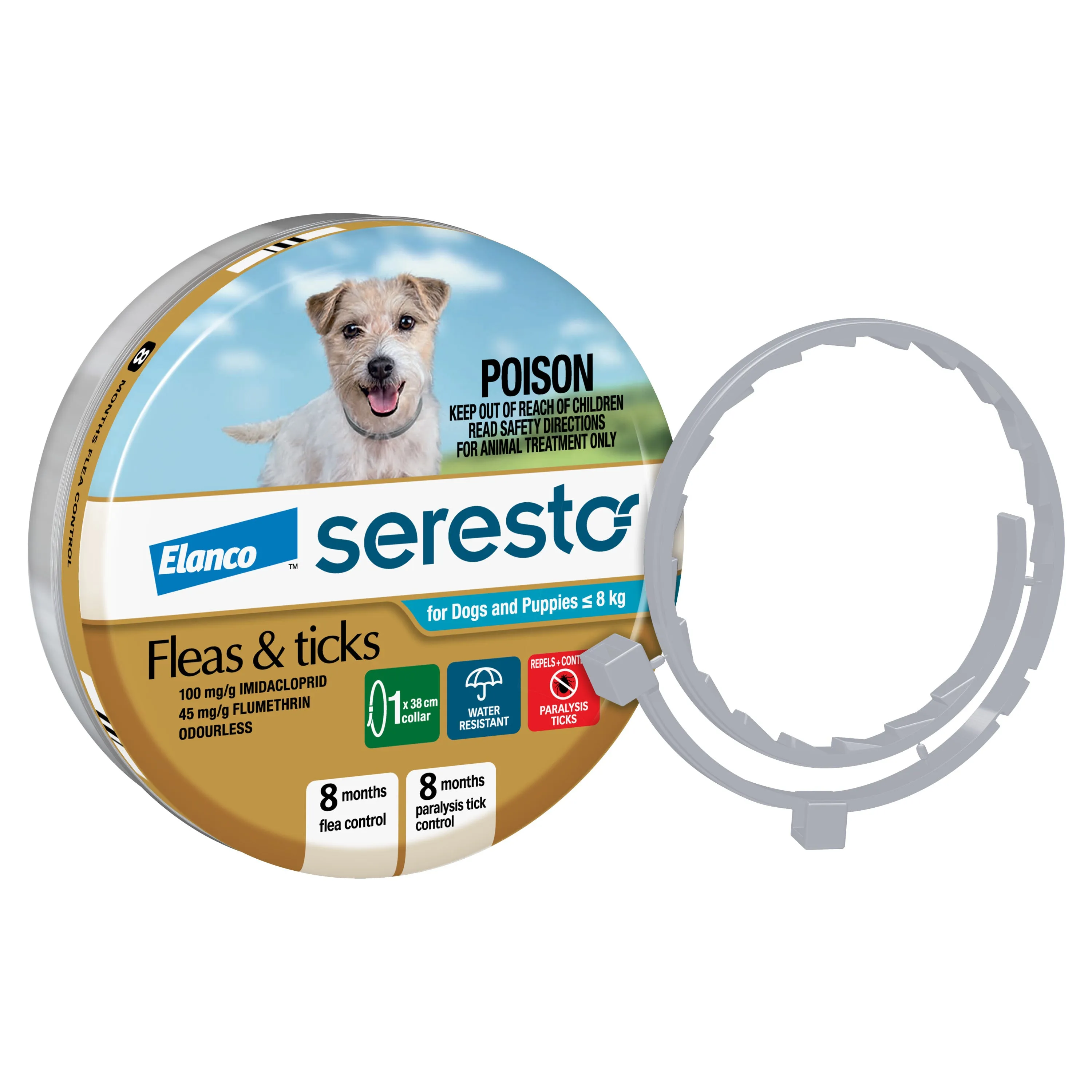 Seresto - Flea & Tick Collar (Puppies & Dogs up to 8kg)