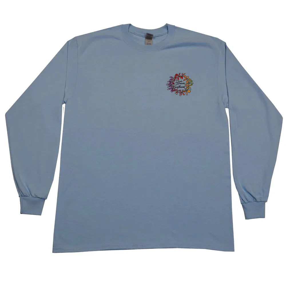 Simple Lei Long Sleeve | Blue with coloured logo.