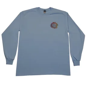 Simple Lei Long Sleeve | Blue with coloured logo.