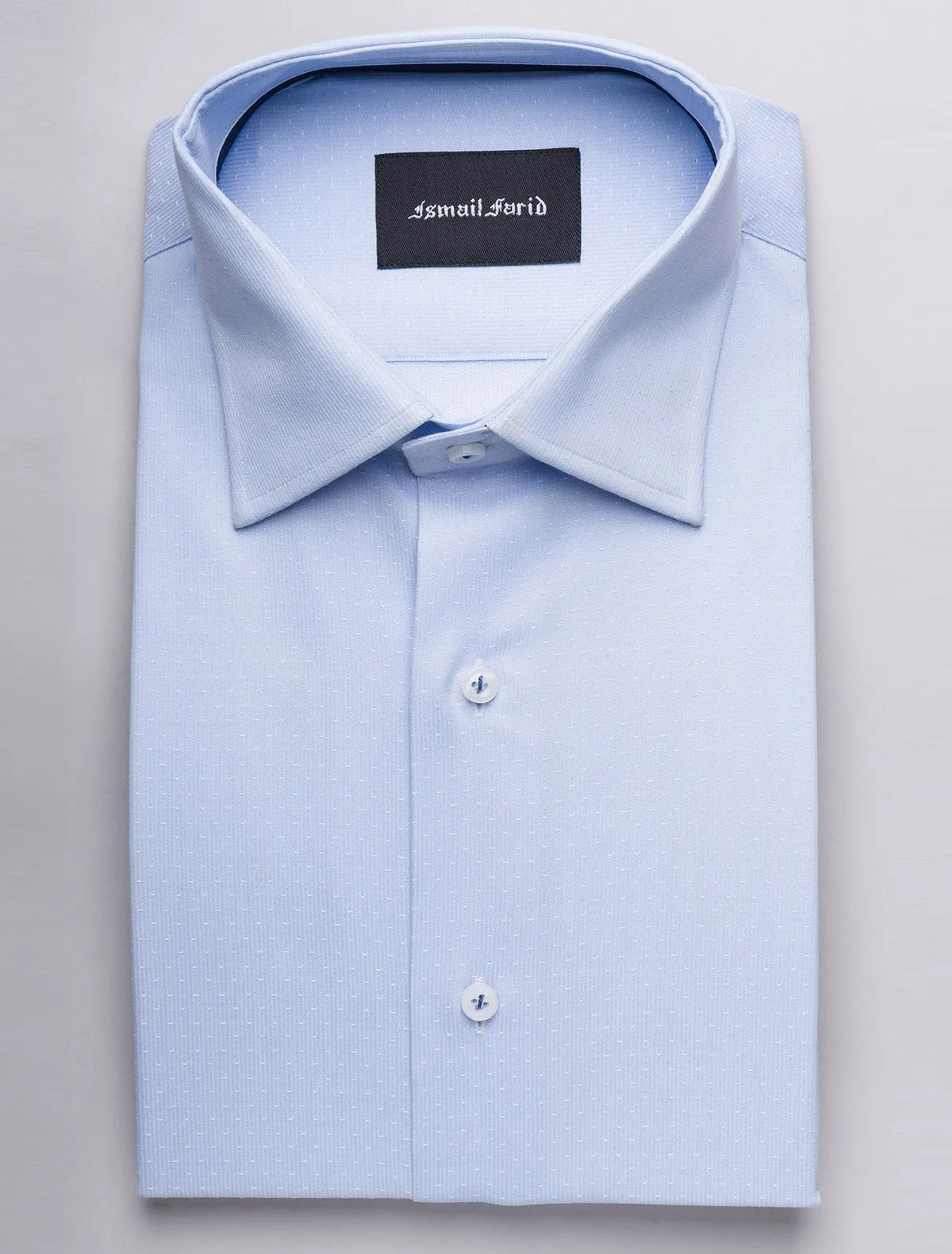 SKY BLUE MICRO DOTTED SHIRT