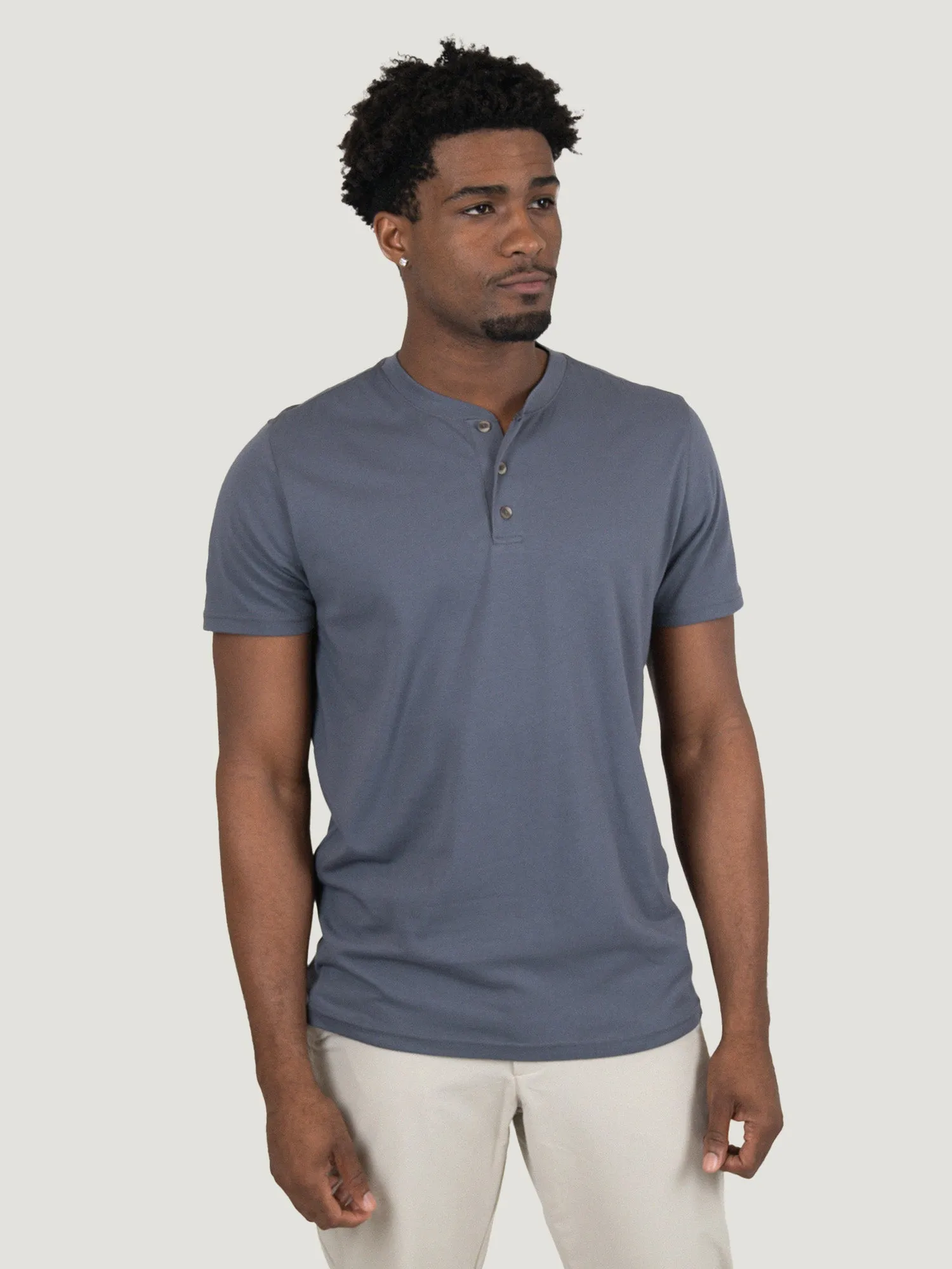Slate Short Sleeve Henley