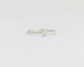 Solitaire Diamond Engagement Ring with Bezel Set Ethical Diamond