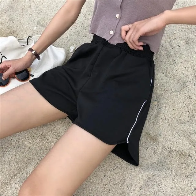 Sporty Shorts With Side Stripe