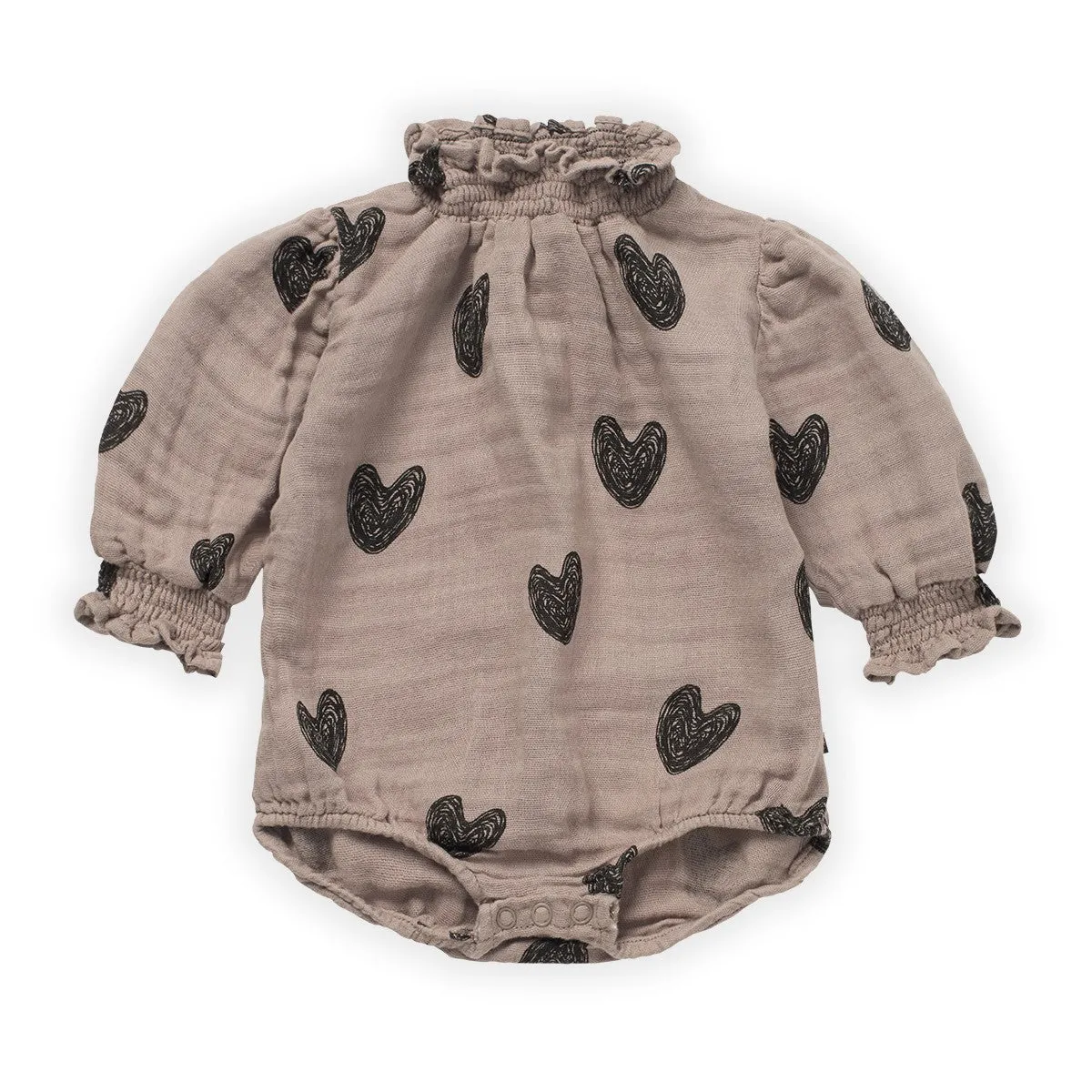 SPROET & SPROUT MUD HEART PRINT ROMPER