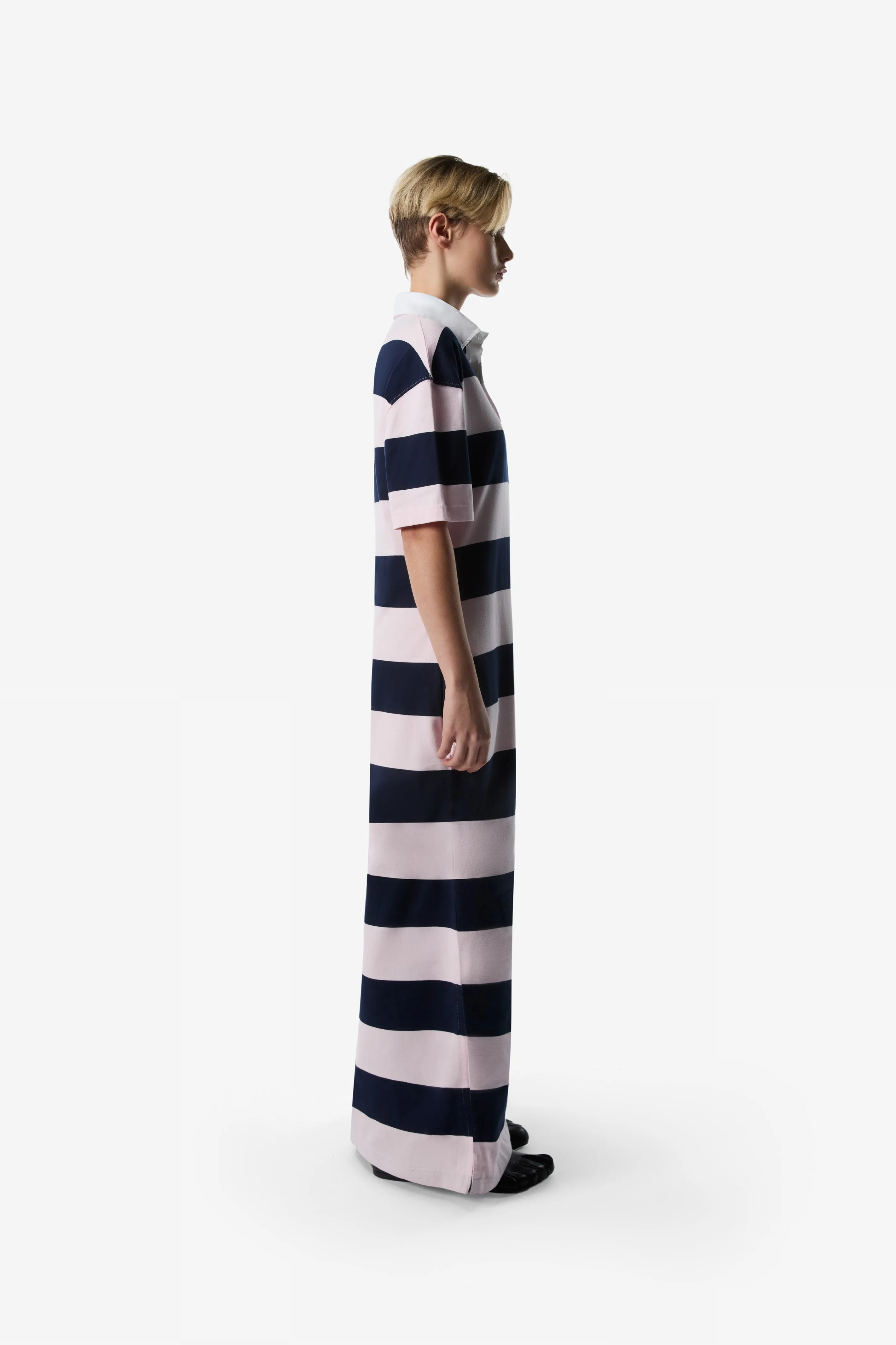 Striped Long Polo Dress