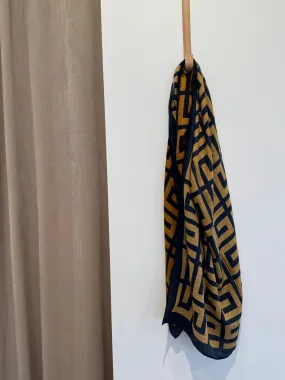 Thames Geometric Pattern Scarf