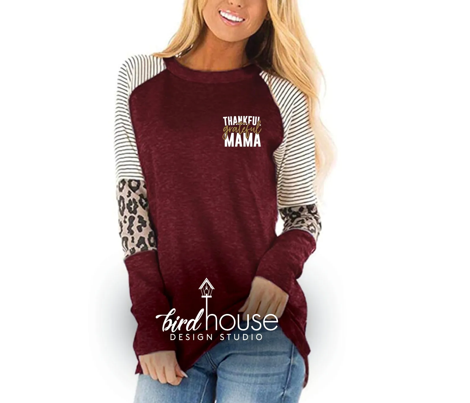Thankful Grateful Mama Personalized Shirt, mom Life, Abuela Grandma Aunt Mom Mommy Thanksgiving,