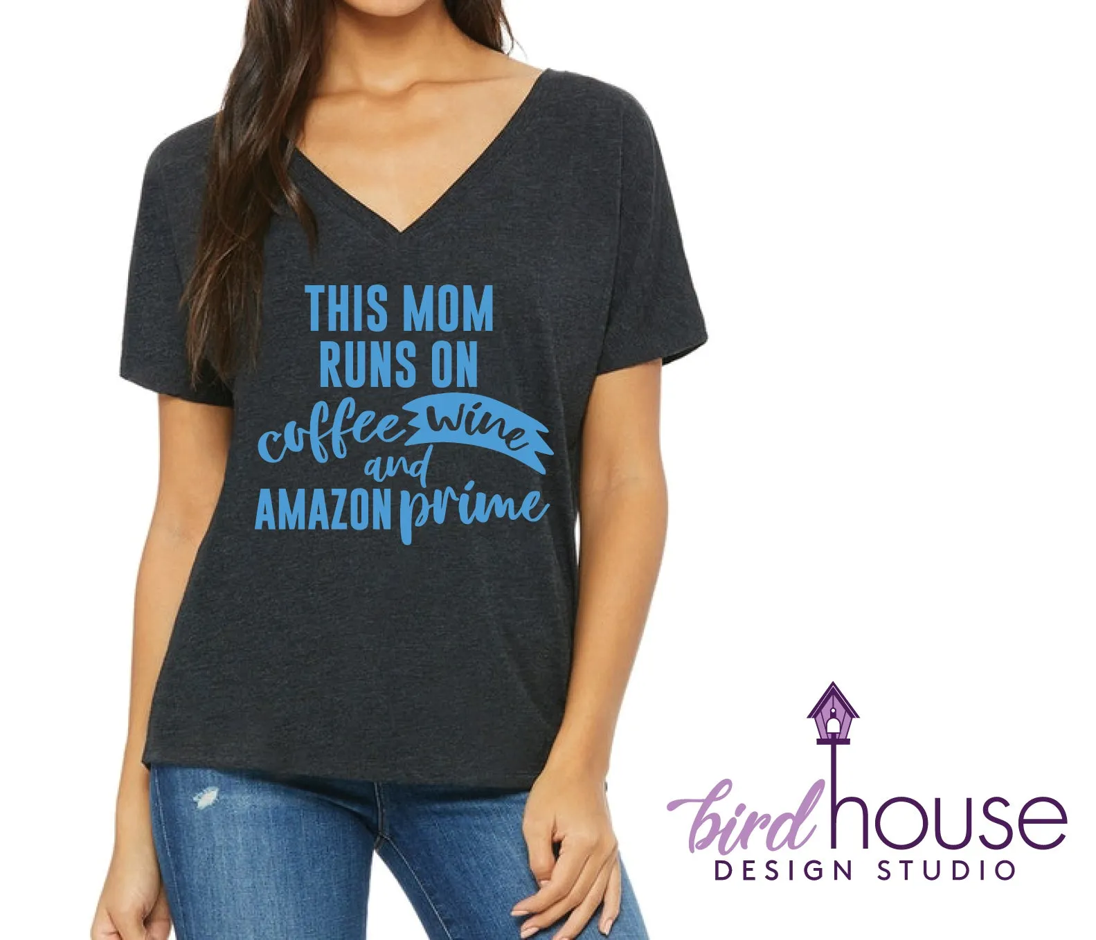This Mom Runs on Coffee, Wine & Shopping Shirt