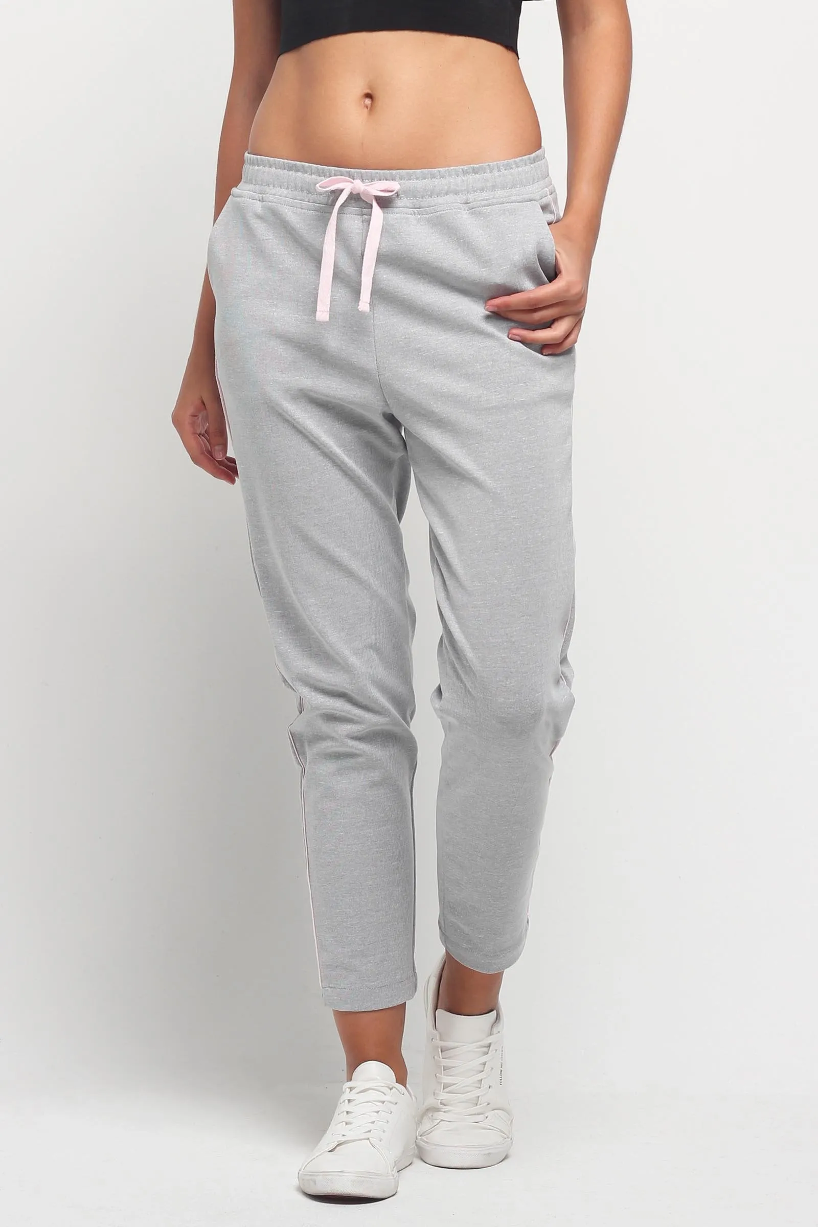 Track Pants With Contrast Piping Detail