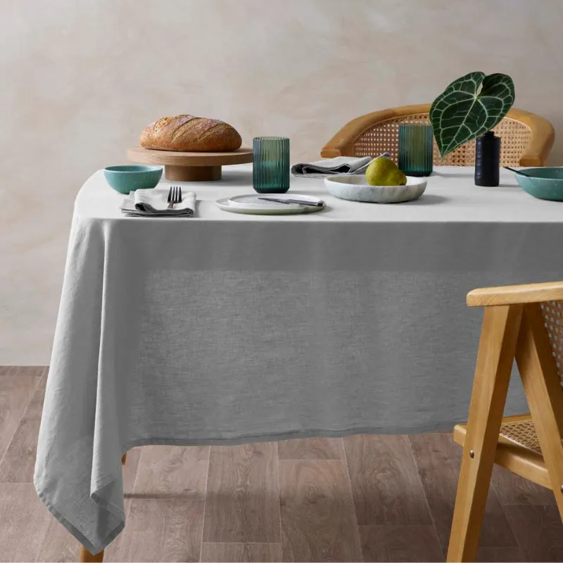 Vintage Design Hemp Grey Tablelcoth