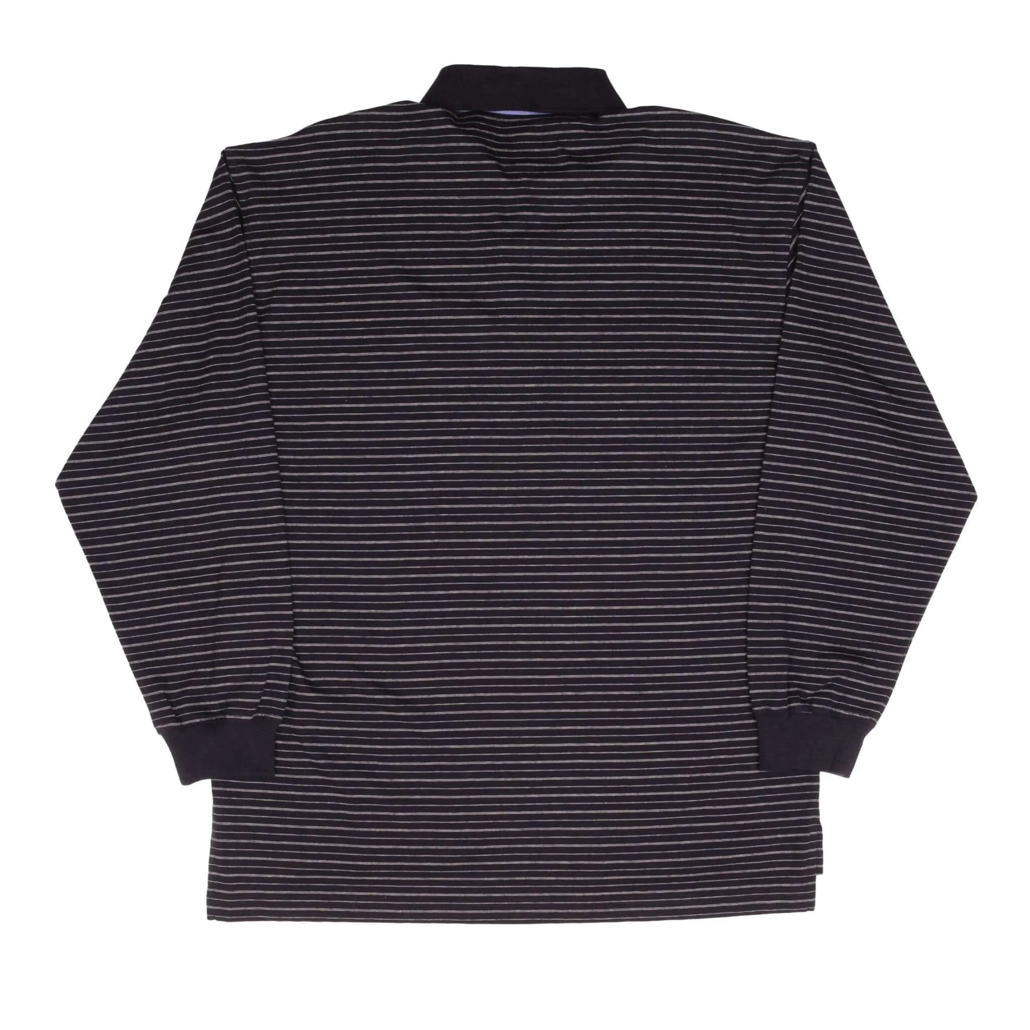 VINTAGE TOMMY HILFIGER LONG SLEEVE STRIPED POLO SHIRT 1990S SIZE LARGE DEADSTOCK