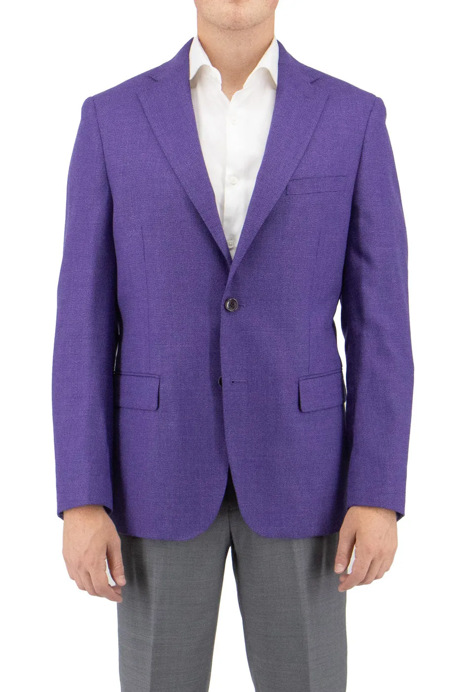 Violet Dolcetto/THP Modern Fit half lined, Pure Wool Jacket by Tiglio Luxe