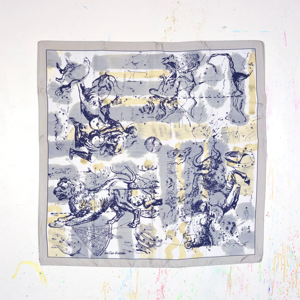 Walter Knabe Italian Silk Scarf Astrology