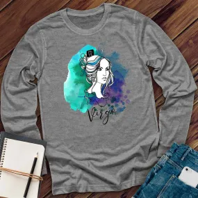 Watercolor Virgo Woman Long Sleeve