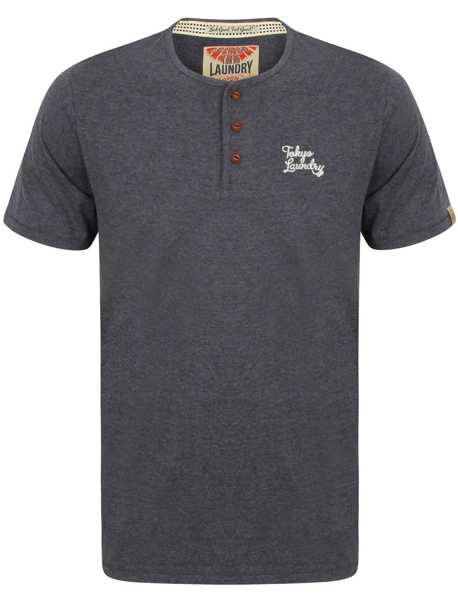 Westby Short Sleeve T-Shirt in Mood Indigo Marl - Tokyo Laundry