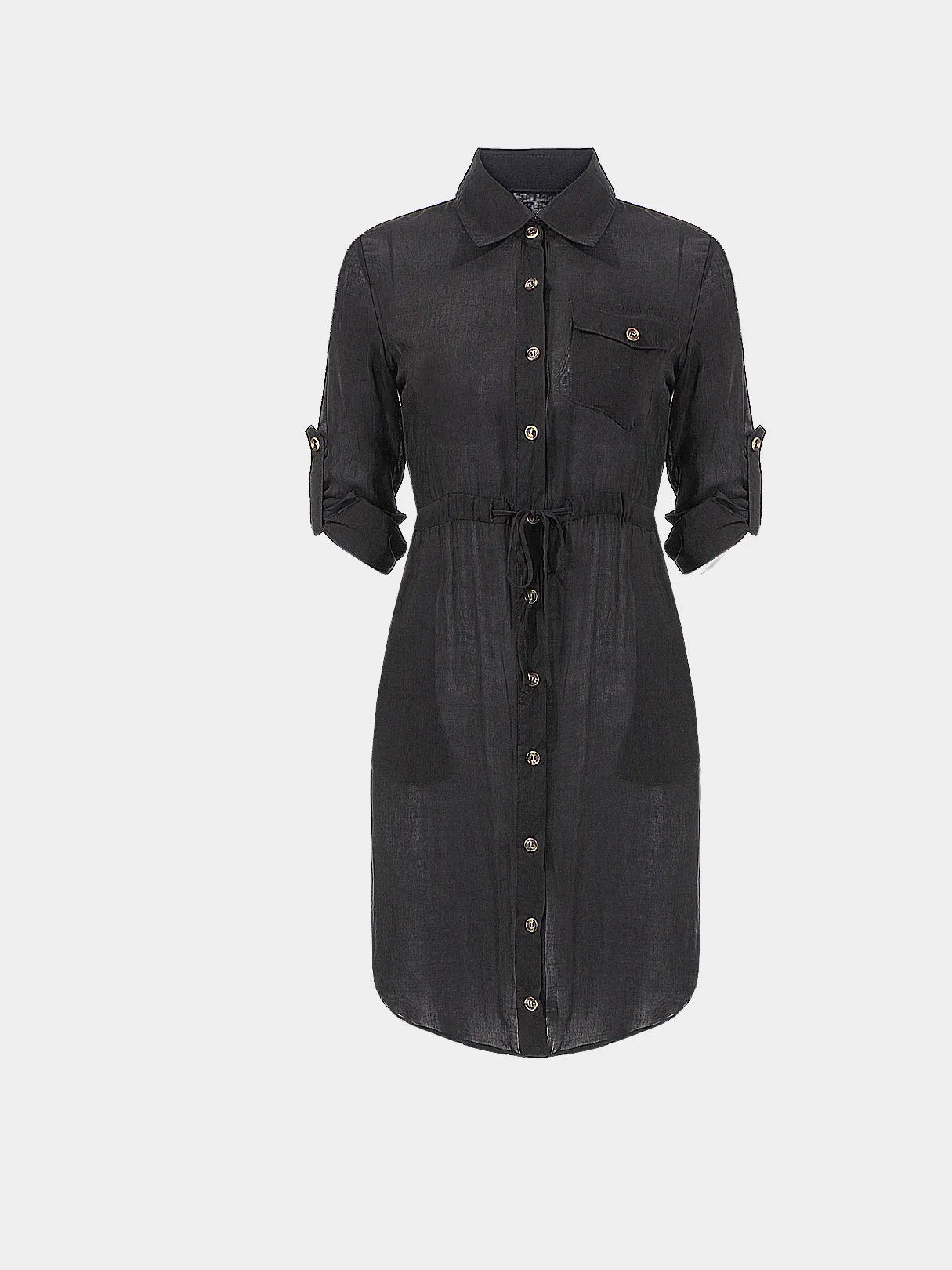Wholesale Black Long Sleeve Shirt Dress