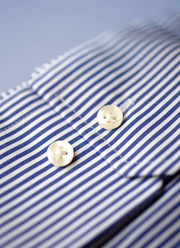 William Fullest Fit Shirt in Dark Blue Stripe