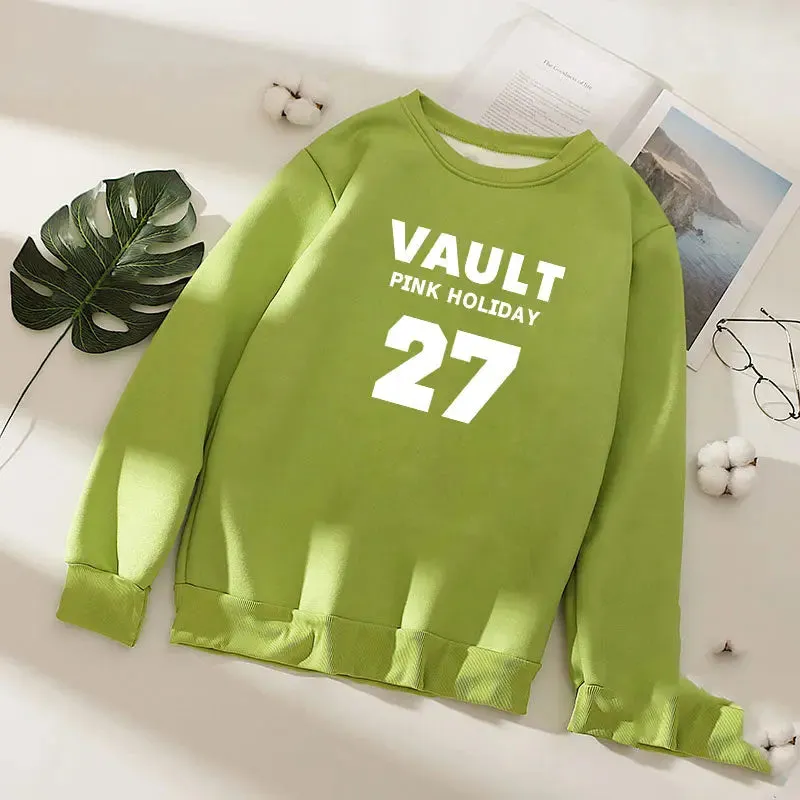 winter clothing for students Long sleeve Plush T-shirt for female students in winter