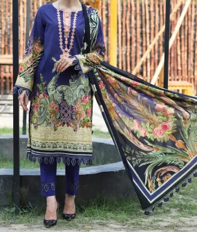 Women "LYLA" Lawn 3 Pieces Unstitched Summer Suit