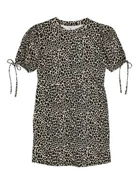 Women's Animal Print Dress,Black/Beige
