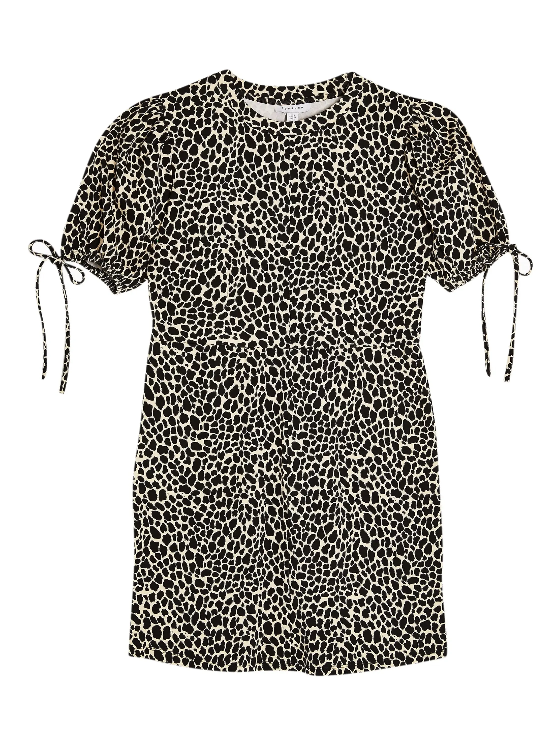 Women's Animal Print Dress,Black/Beige