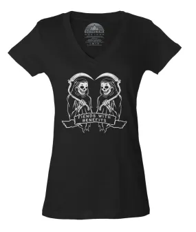 Women's Fiends With Benefits Vneck T-Shirt