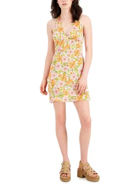 Women's Floral Printed Halter Dress,Multi