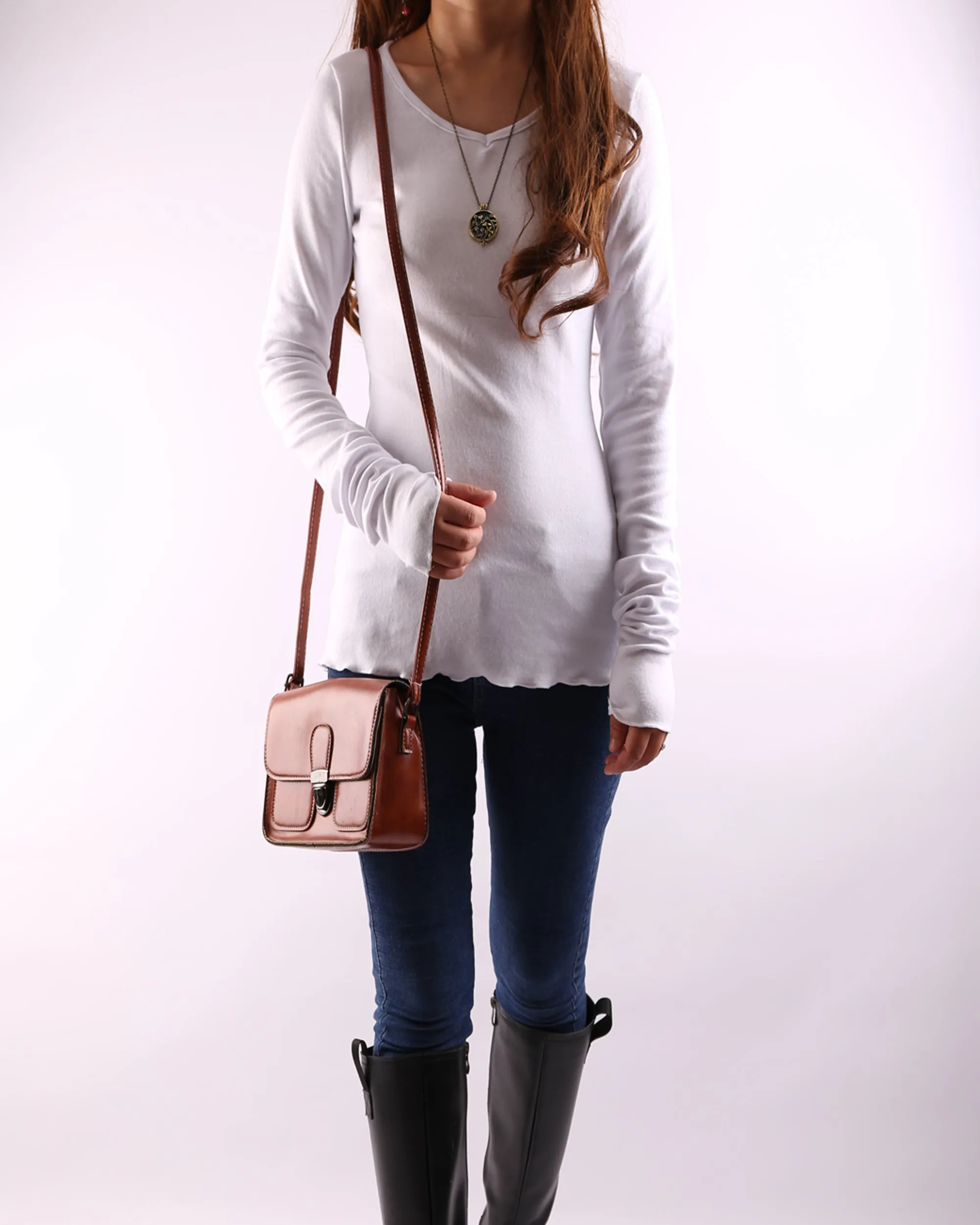 Women's Long Long Sleeves top, bottoming Cotton t-Shirt, Black shirt, v-neck top, form fitting top(Y1117)