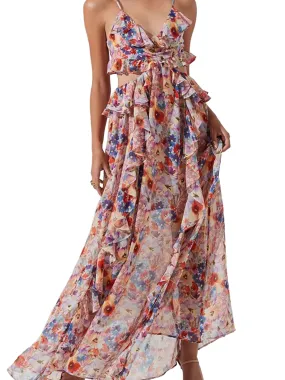 Women's�Floral-Print Ruffled Maxi Dress,Multi