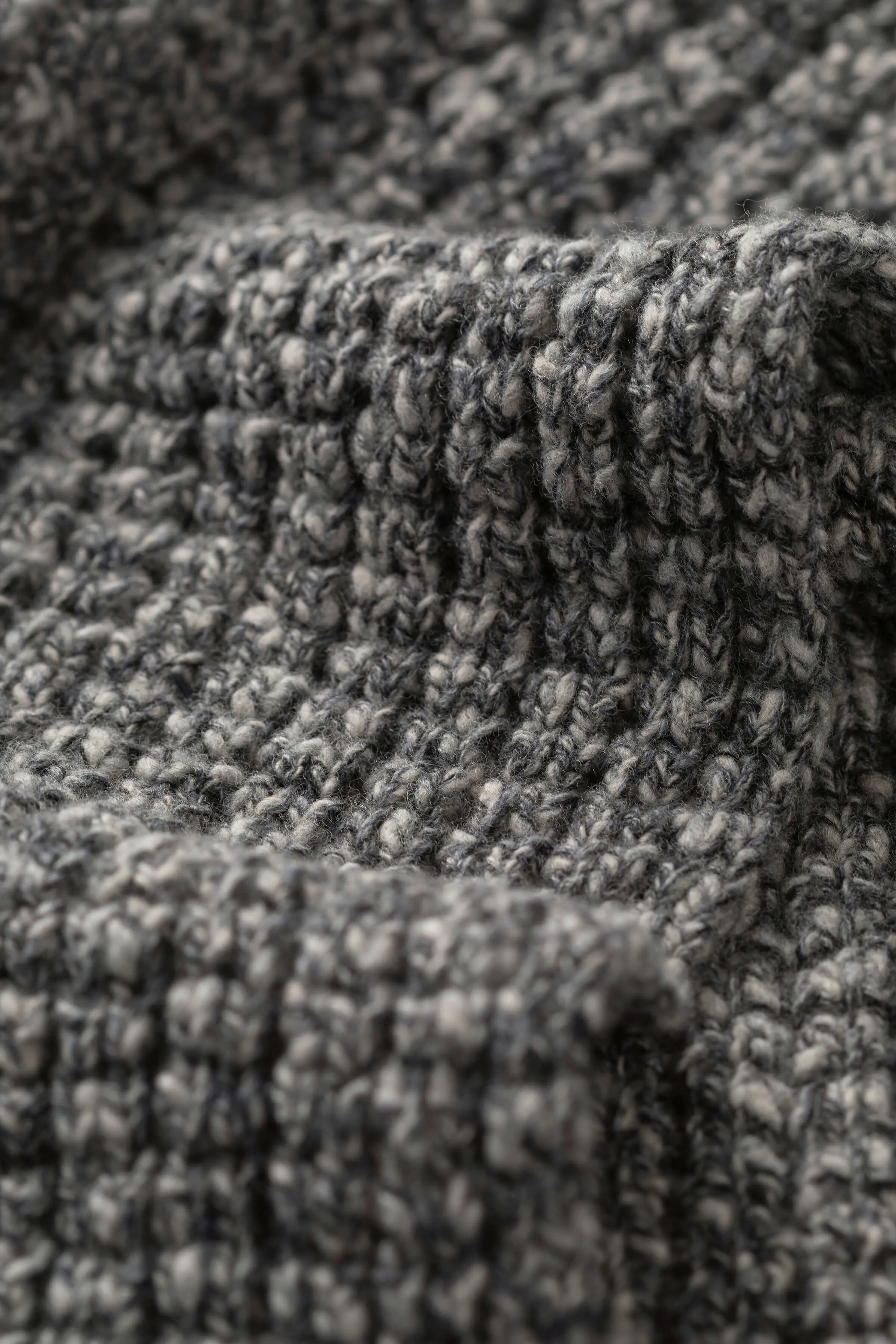 Wool Cashmere Slub Waffle Scarf