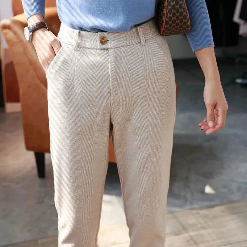 Woolen Harem Pants: Stylish High Waist Trousers for Winter Fashion