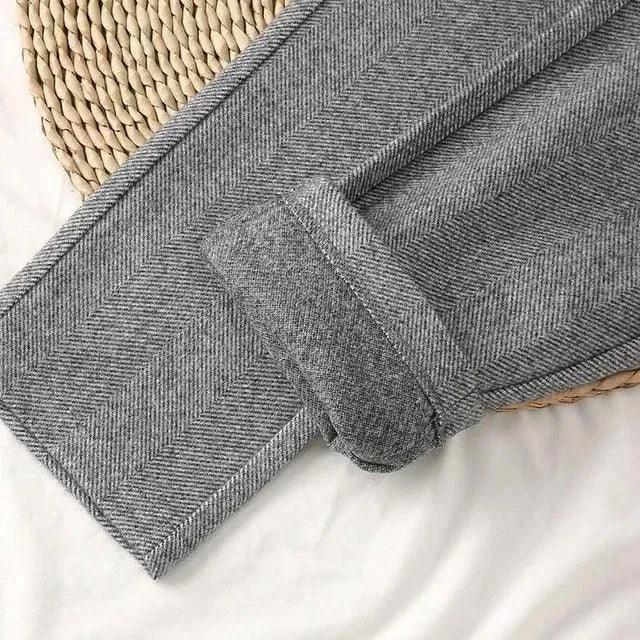 Woolen Harem Pants: Stylish High Waist Trousers for Winter Fashion