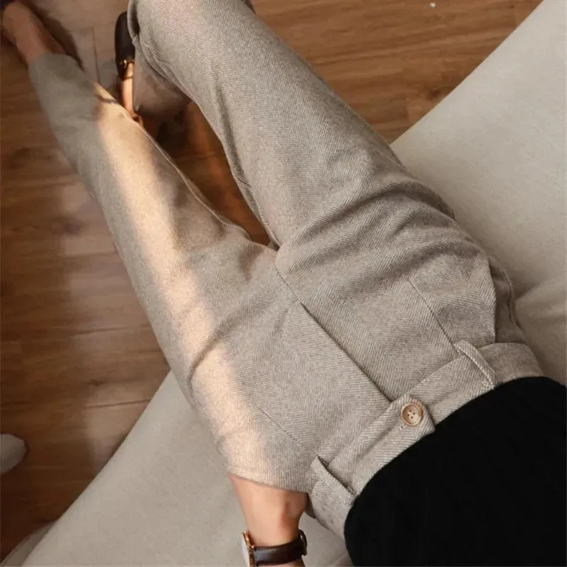 Woolen Harem Pants: Stylish High Waist Trousers for Winter Fashion