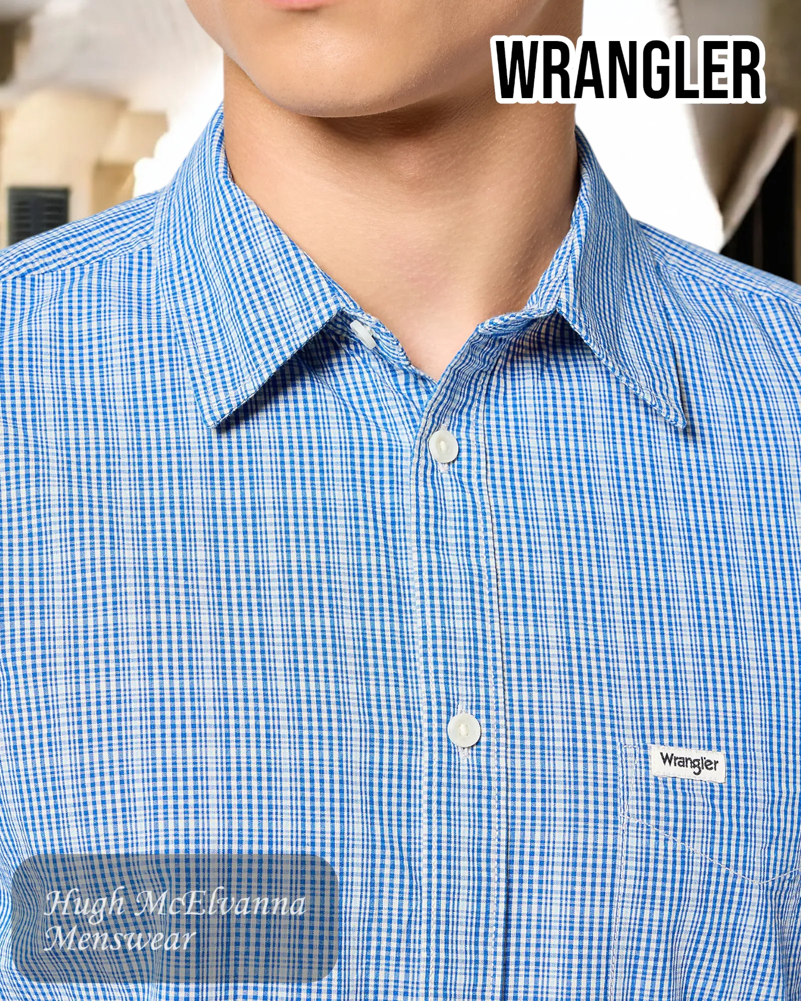 Wrangler Blue Check Shirt – 112357222