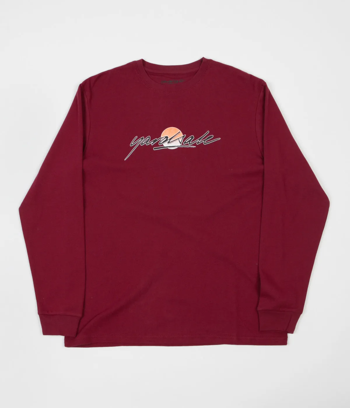 Yardsale Fade Long Sleeve T-Shirt - Burgundy