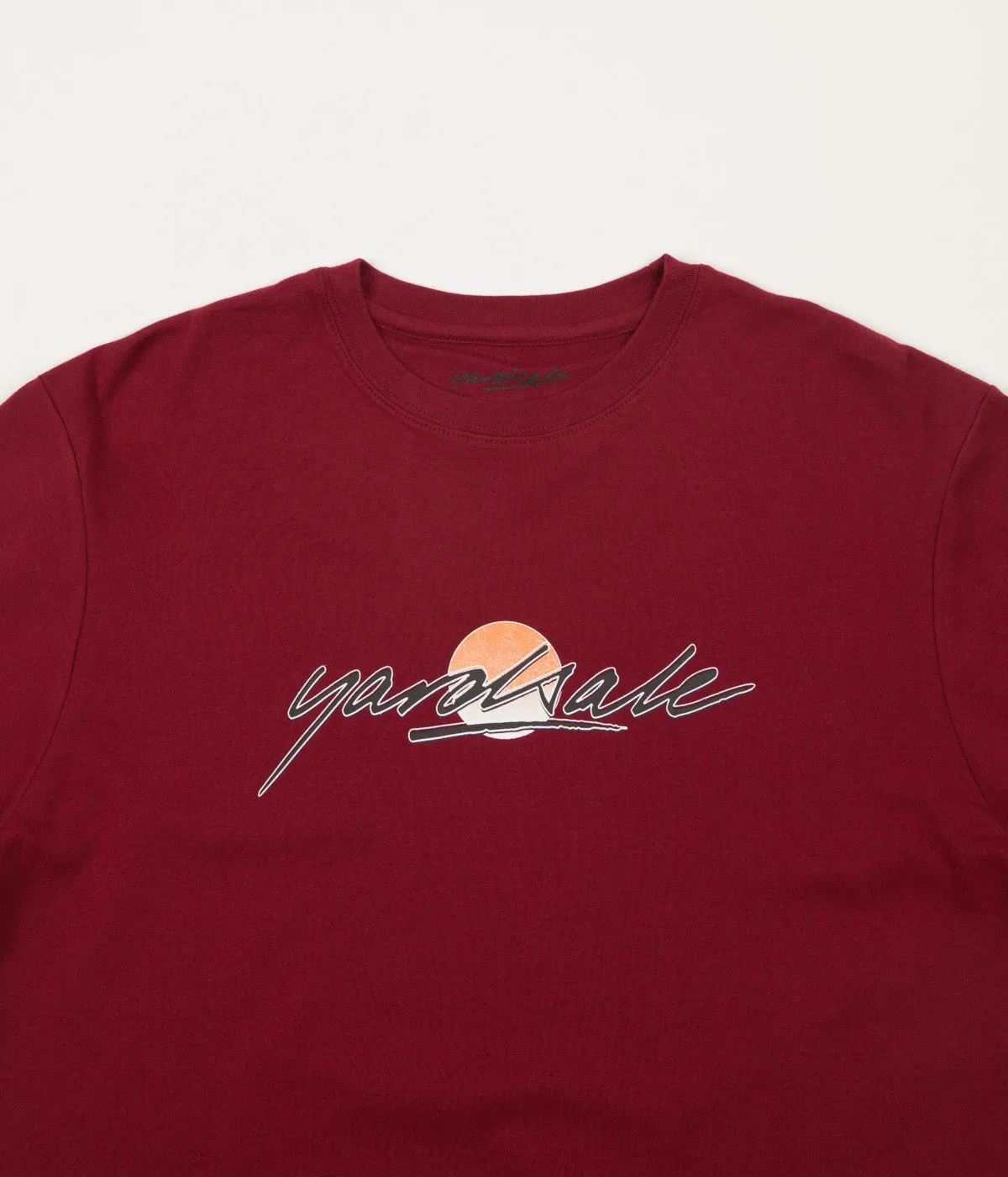 Yardsale Fade Long Sleeve T-Shirt - Burgundy