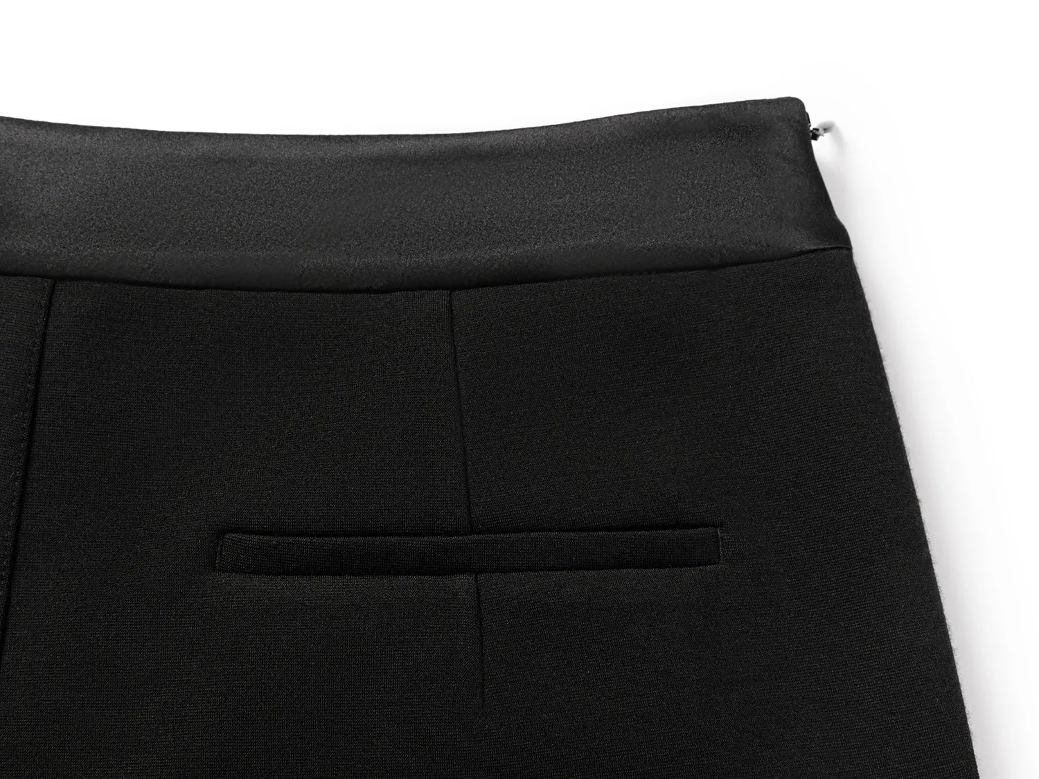 YAYING Merino Wool Micro Flare Black Pants