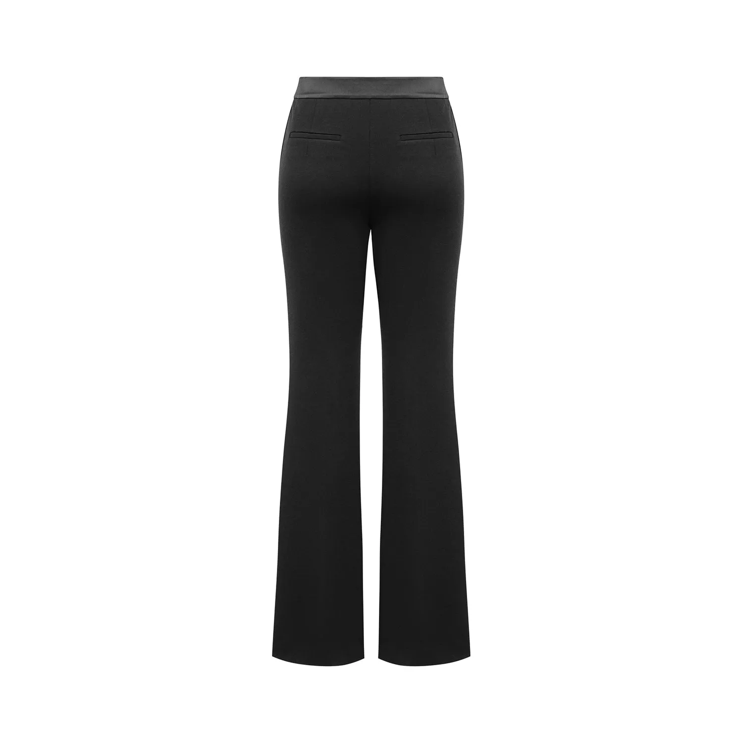 YAYING Merino Wool Micro Flare Black Pants