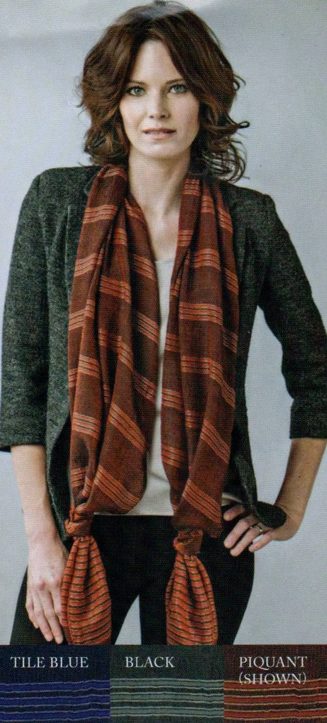 Zazou Moroccan Knotted Stripe Scarf